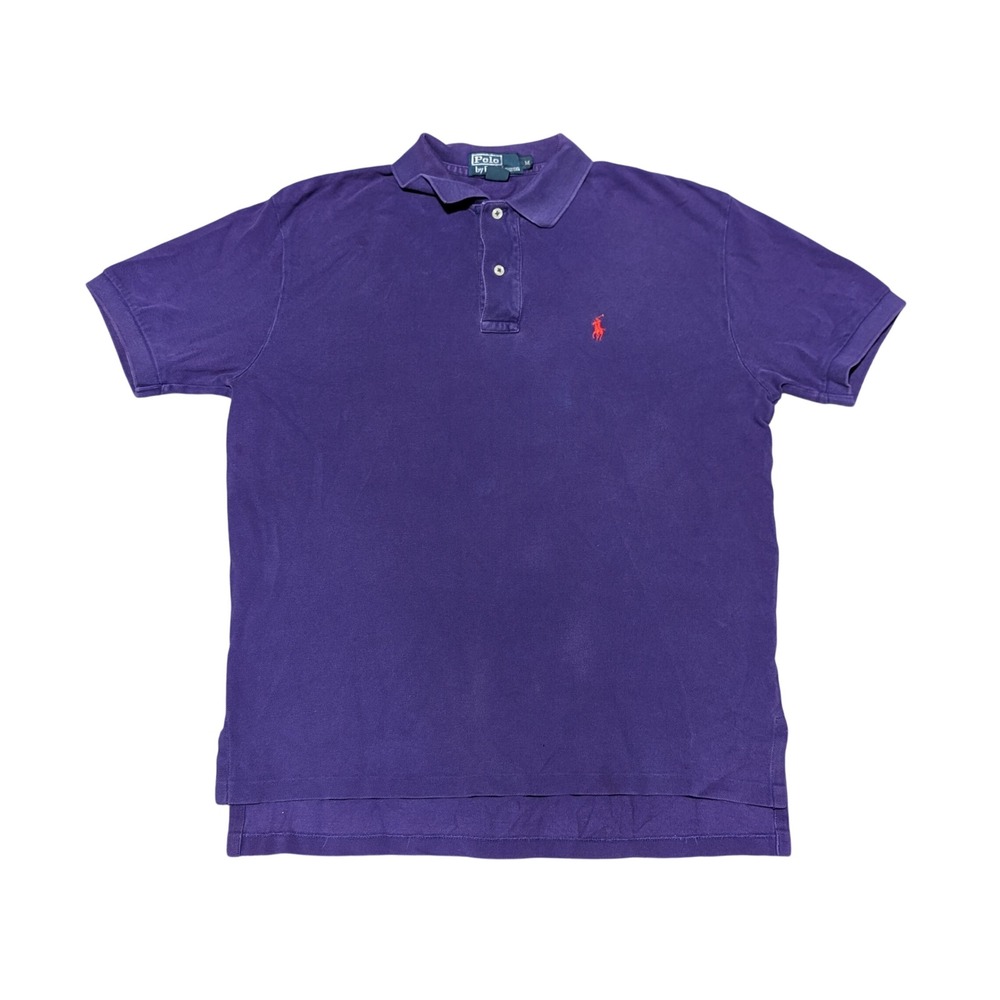 Polo Ralph Lauren Polo Shirt Mens M Purple Short Sleeve Vintage Embroidered Pony